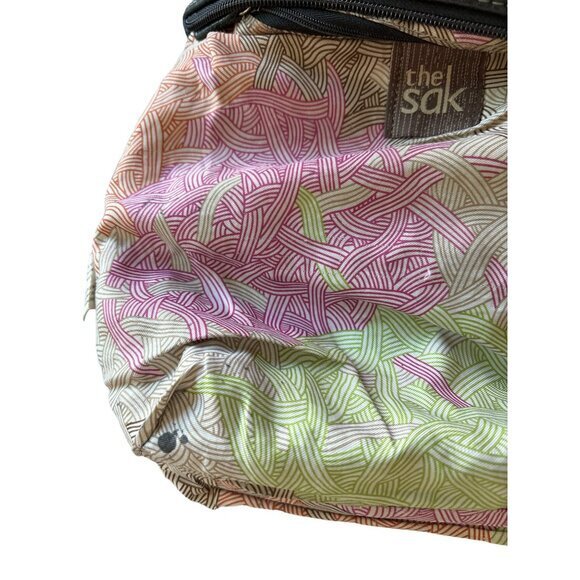 THE SAK Pebbled Genuine Leather‎ Black Crossbody Bag Zip Medium Sized - Picture 12 of 13